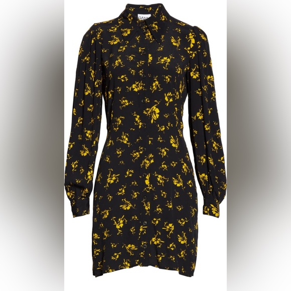 Ganni Shirt Dress NWOT size 4 - Picture 4 of 5